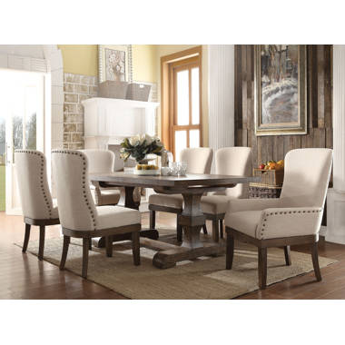 Laurel Foundry Modern Farmhouse Rockaway Wood 7 Piece Dining Table